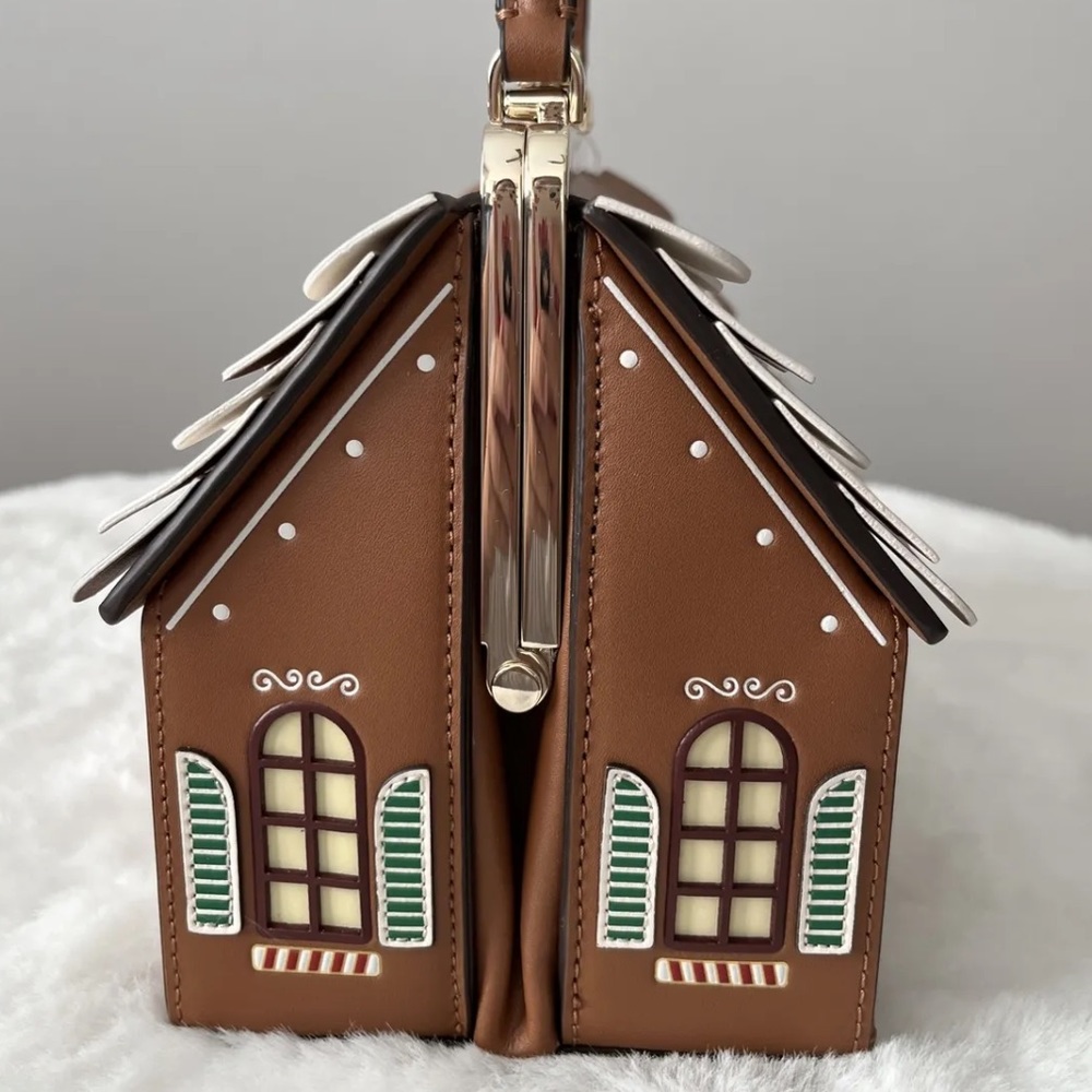 NWT Kate Spade Gingerbread House Top Handle Crossbody Bag Novelty Christmas Gift - Picture 6 of 12
